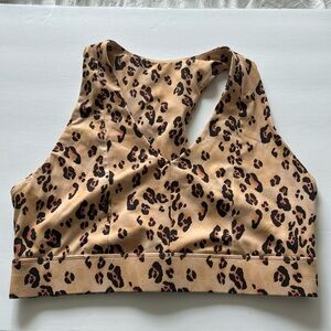 Fabletics Sports Bra size XL - cheetah print